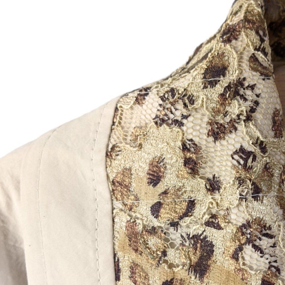 Exclusive Cream Colored Leopard Print Jacket - Picture 4 of 12